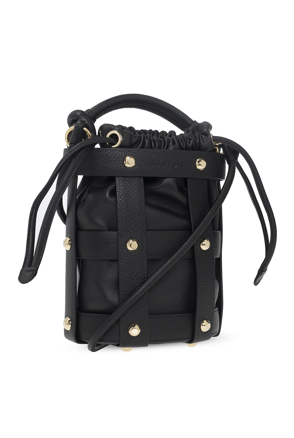 Black Leather bucket bag FERRAGAMO - SchaferandweinerShops